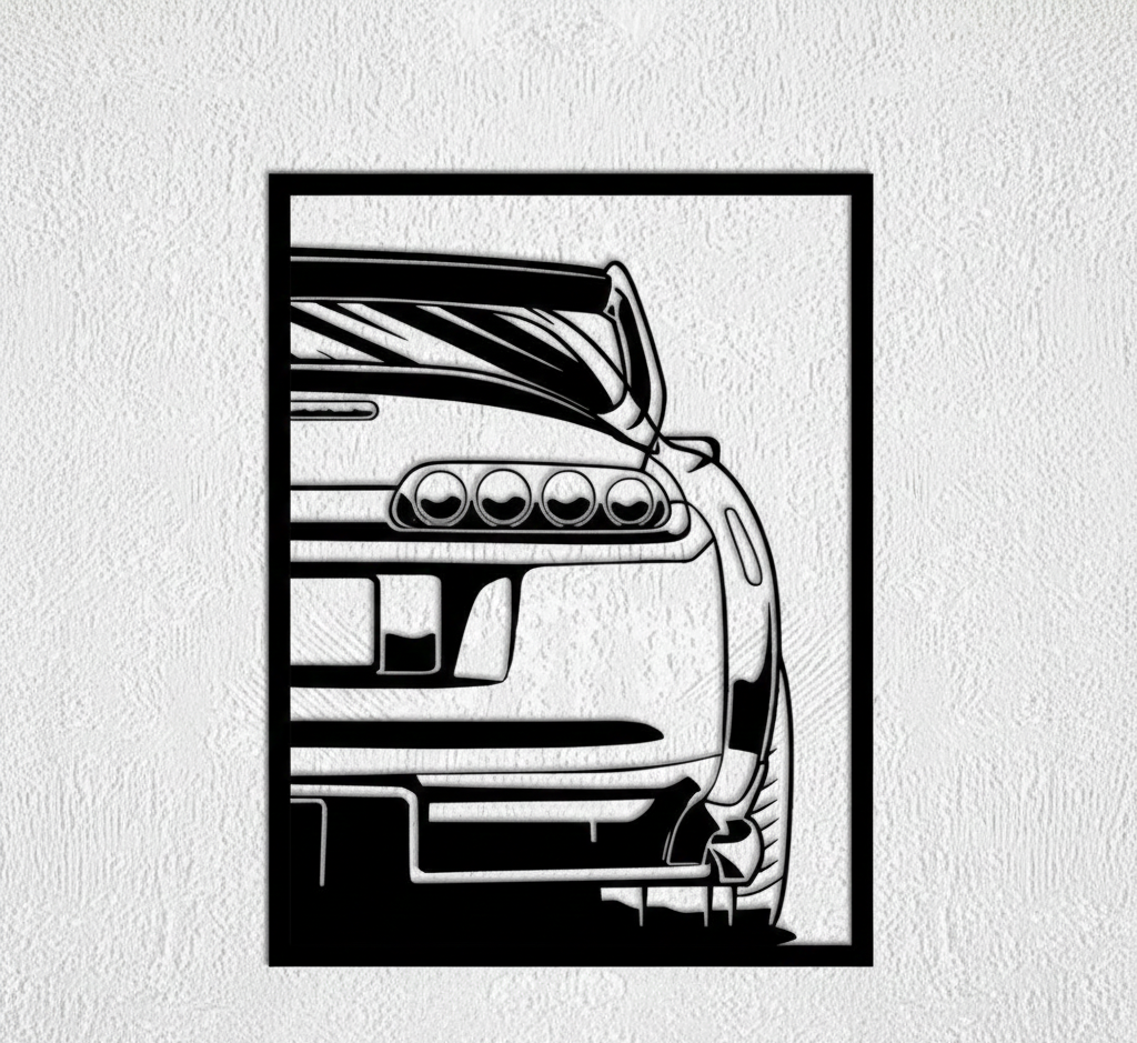 Toyota Supra Metal Wall Art
