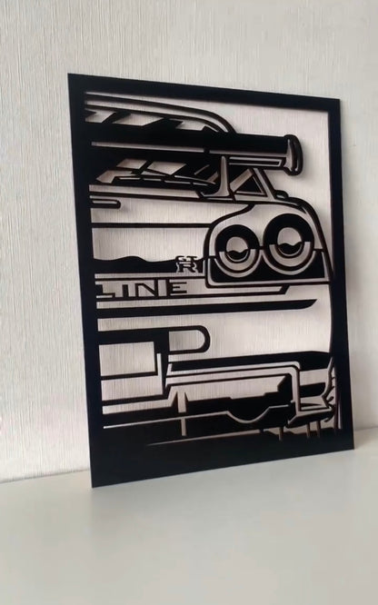 Nissan R-34 Metal Wall Frame