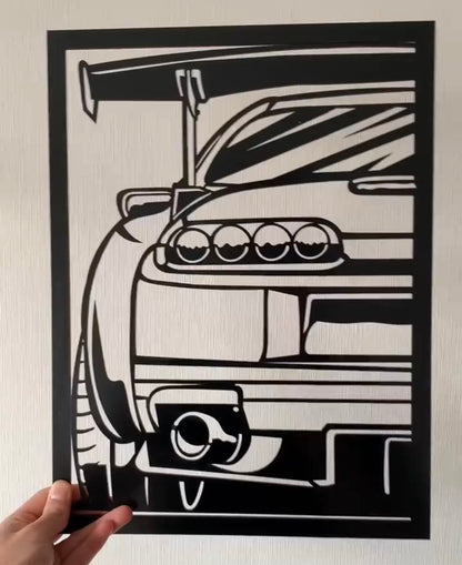 Toyota Supra Metal Wall Art